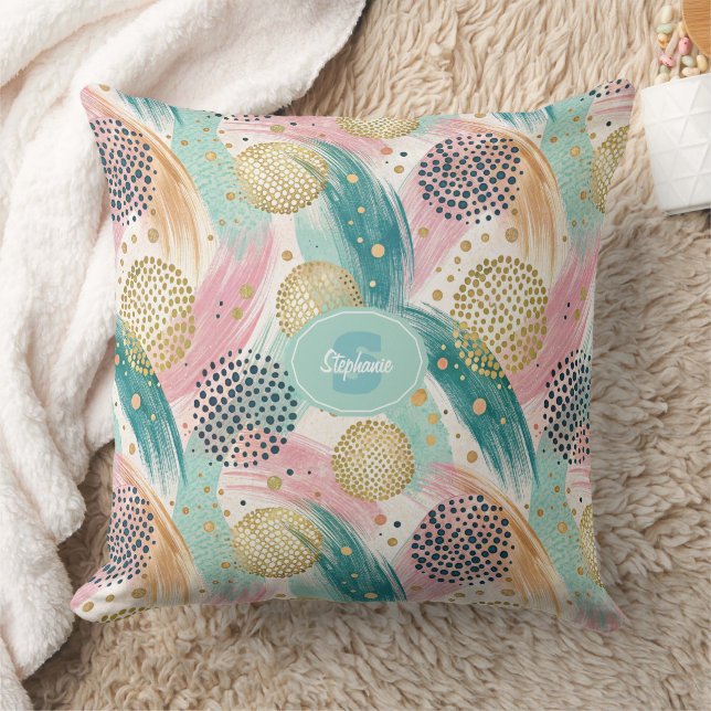 Coussin Motif de brosse et de point Abstrait - Accents Gol (Couverture)
