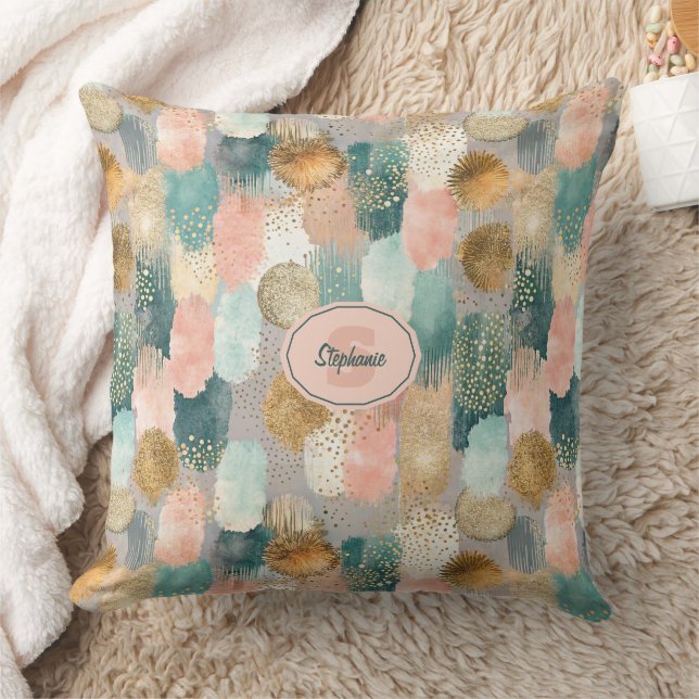 Coussin Motif de brosse vertical dynamique (2) (Couverture)