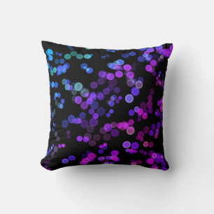 Coussin Motif de bulle Abstrait bleu violet rose