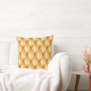 Coussin motif de bulle jaune