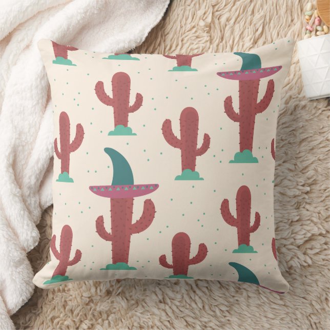 Coussin Motif de cactus du désert (Couverture)