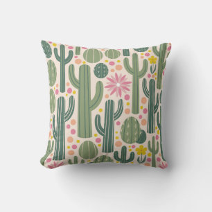 Coussin Motif de cactus du désert