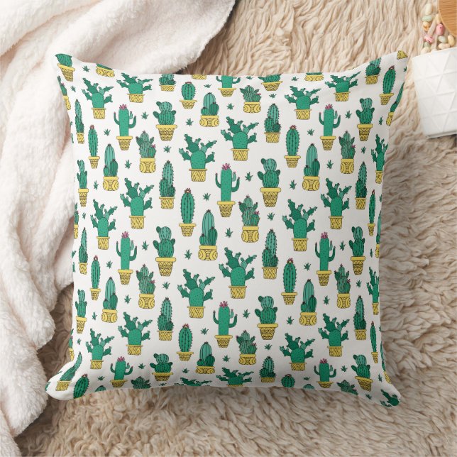 Coussin Motif de cactus et de succulentes mignon  (Couverture)