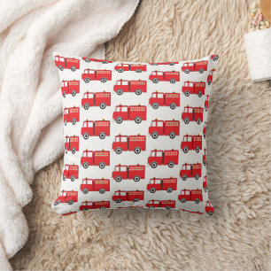 Coussin Motif de camion-feu rouge