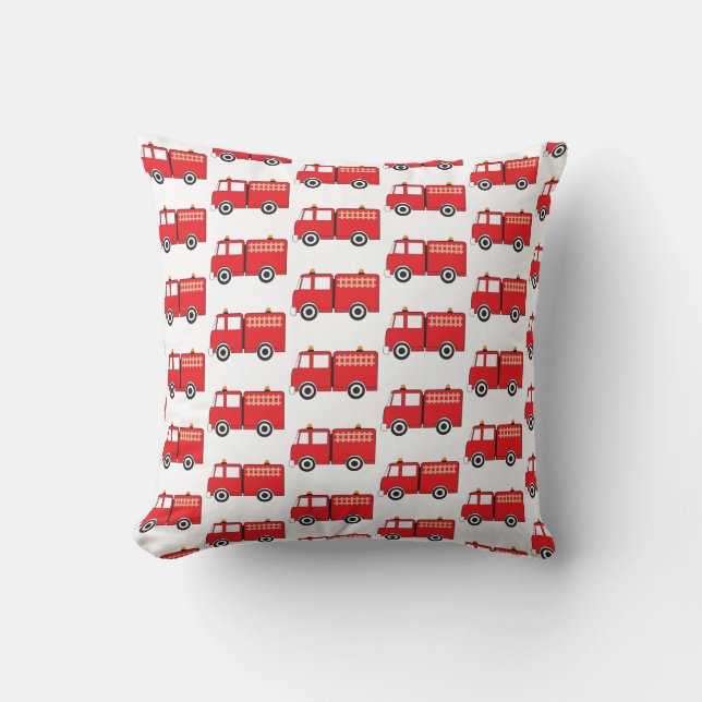 Coussin Motif de camion-feu rouge (Recto)