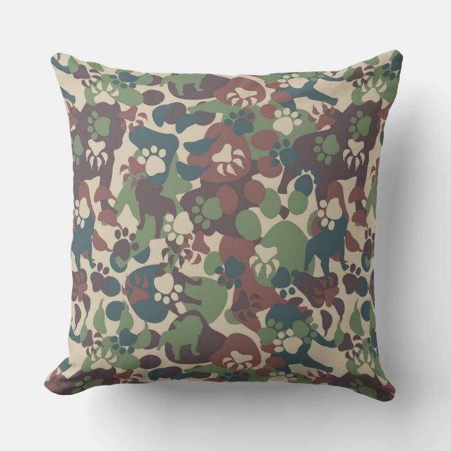 Coussin Motif de camouflage de chien (Recto)