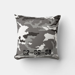 Coussin Motif de camouflage gris