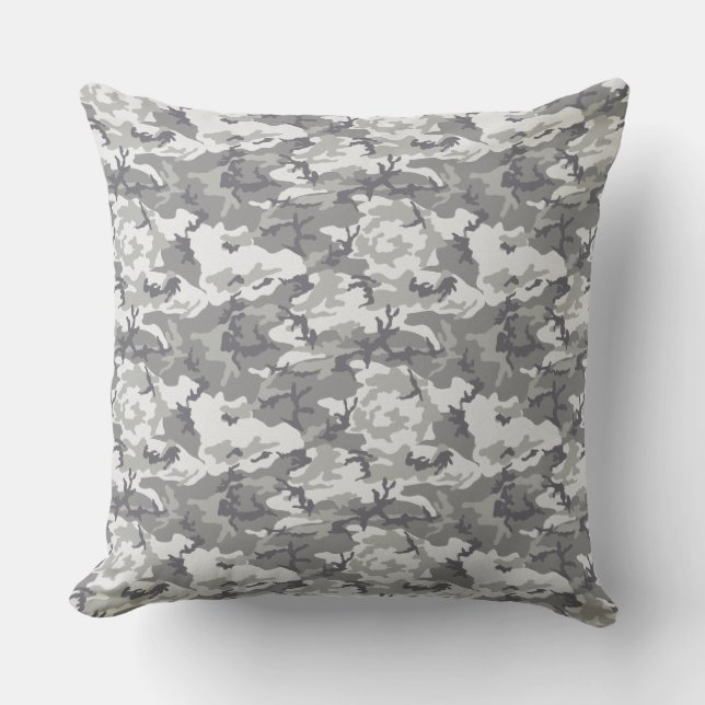 Coussin Motif de camouflage gris (Recto)