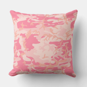 Coussin Motif de camouflage rose cool