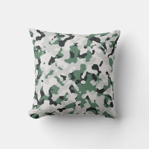 Coussin Motif de camouflage vert