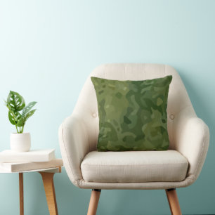 Coussin Motif de camouflage vert olive
