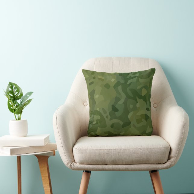 Coussin Motif de camouflage vert olive (Chaise)