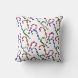 Coussin Motif de canne à bonbon pailleté