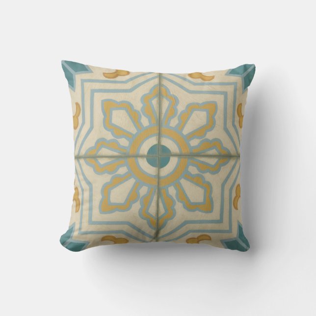 Coussin Motif de carreaux décoratifs de l'ancien monde (Recto)