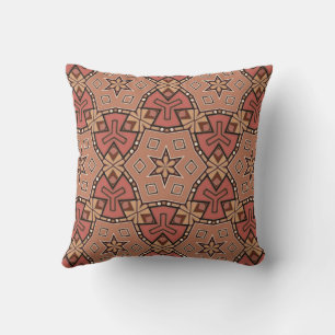 Coussin Motif de carreaux en nid d'abeille en terre cuite 