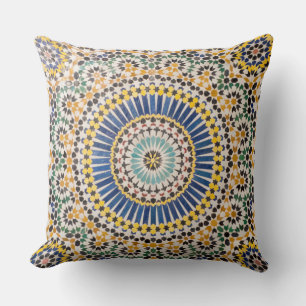 Coussin Motif de carreaux géométriques, Maroc