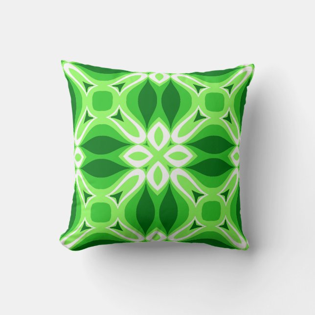 Coussin Motif de carreaux géométriques modernes Emerald Gr (Recto)