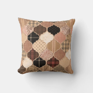 Coussin Motif De Carreaux Marocains Texturés Fa