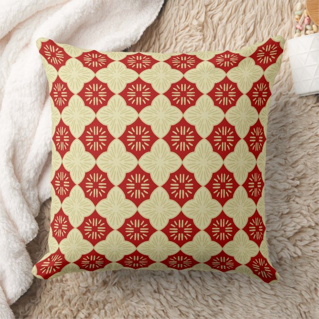 Coussin Motif de carreaux rouges (Couverture)