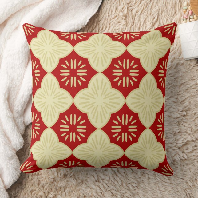 Coussin Motif de carreaux rouges (Couverture)