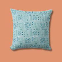 Motif de carte bleue et Turquoise
