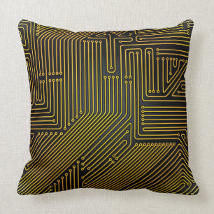 Coussin Motif de carte d'ordinateur