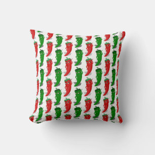 Coussin Motif De Cartoon Rouge Et Vert Pepper Divas