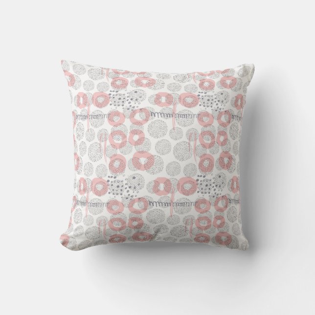 Coussin Motif de cercle de point de polka (Recto)