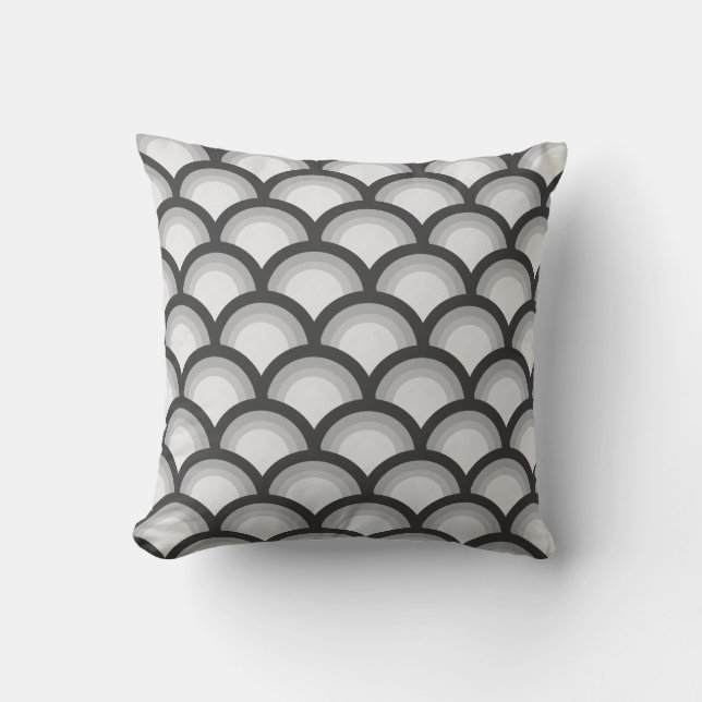 Coussin Motif de cercle élégant et continu (Recto)