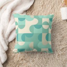 Motif de cercles beige sarcelle bleu vert menthe T