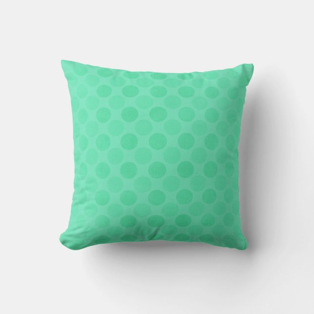 Coussin Motif de cercles verts rétrogrades (Recto)