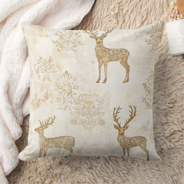 Coussin Motif de cerf de la forêt neutre (Couverture)