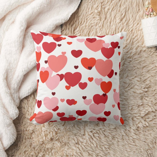Coussin Motif de charme rouge et rose (Couverture)