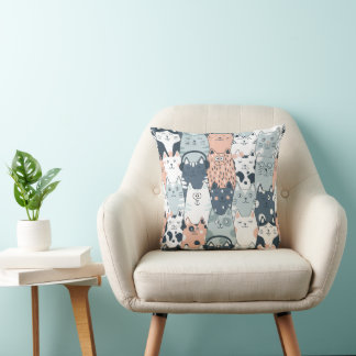 Coussin Motif de chat amusant