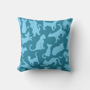 Coussin Motif de chat bleu