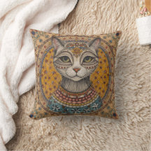 Motif de chat et motif vintage antique
