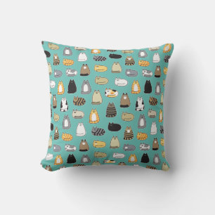 Coussin Motif de chat super mignon, couleur interchangeabl
