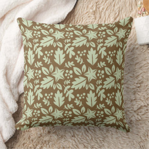 Coussin Motif de chêne rustique et feuille d'érable