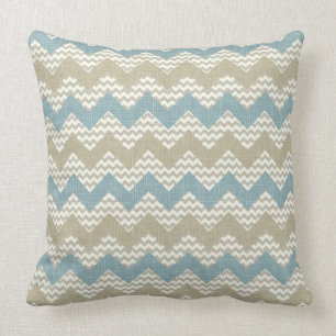 Coussin Motif de Chevron sur la texture de toile