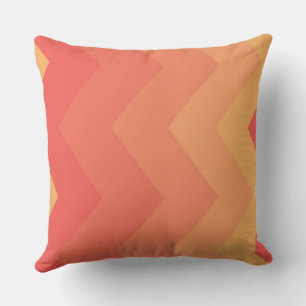 Coussin Motif de chevrons rouge, jaune et orange
