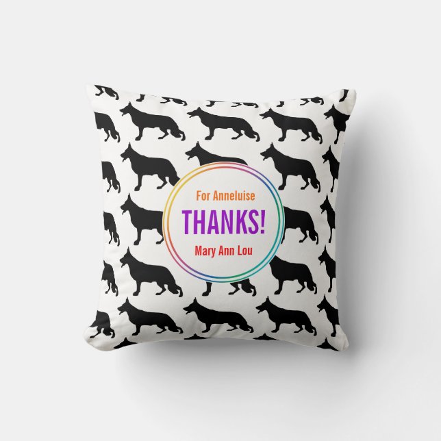 Coussin Motif de chien de berger berger (Recto)