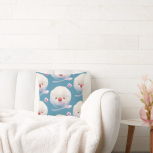 Coussin Motif de chien de glace rasé mignon