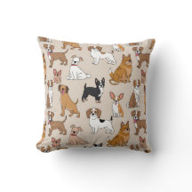 Motif de chiens de caricature mignons