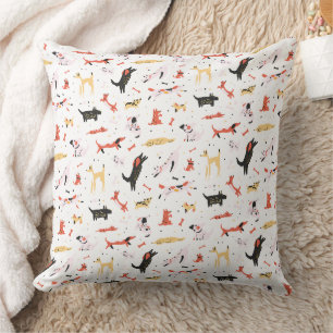 Coussin Motif de chiens illustrés ludiques