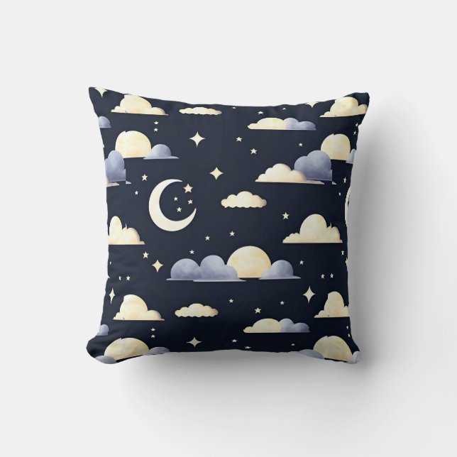 Coussin Motif de ciel nocturne (Recto)