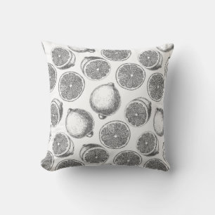 Coussin Motif de citron à main