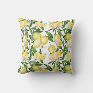 Coussin Motif de citrons et citrons d'été
