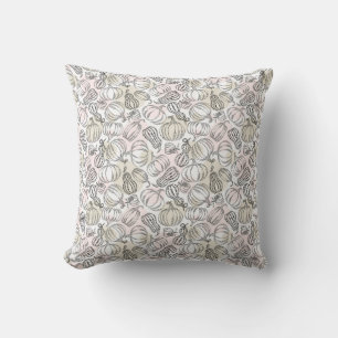 Coussin Motif de citrouille d'automne décoration rétro de