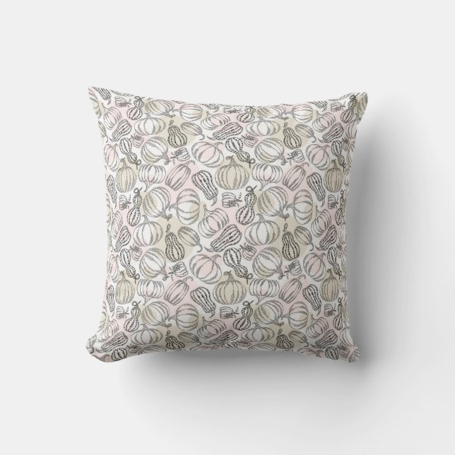 Coussin Motif de citrouille d'automne décoration rétro de  (Recto)