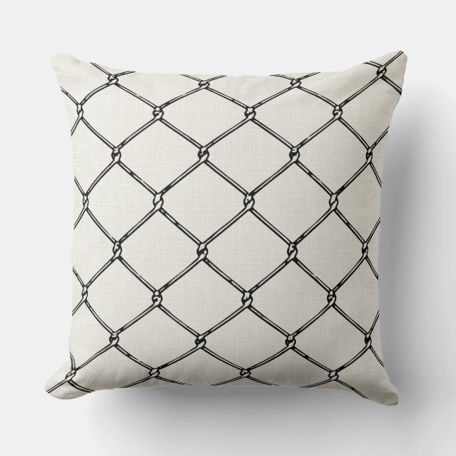 Coussin Motif de clôture à maillons urbains – Style Skate  (Recto)